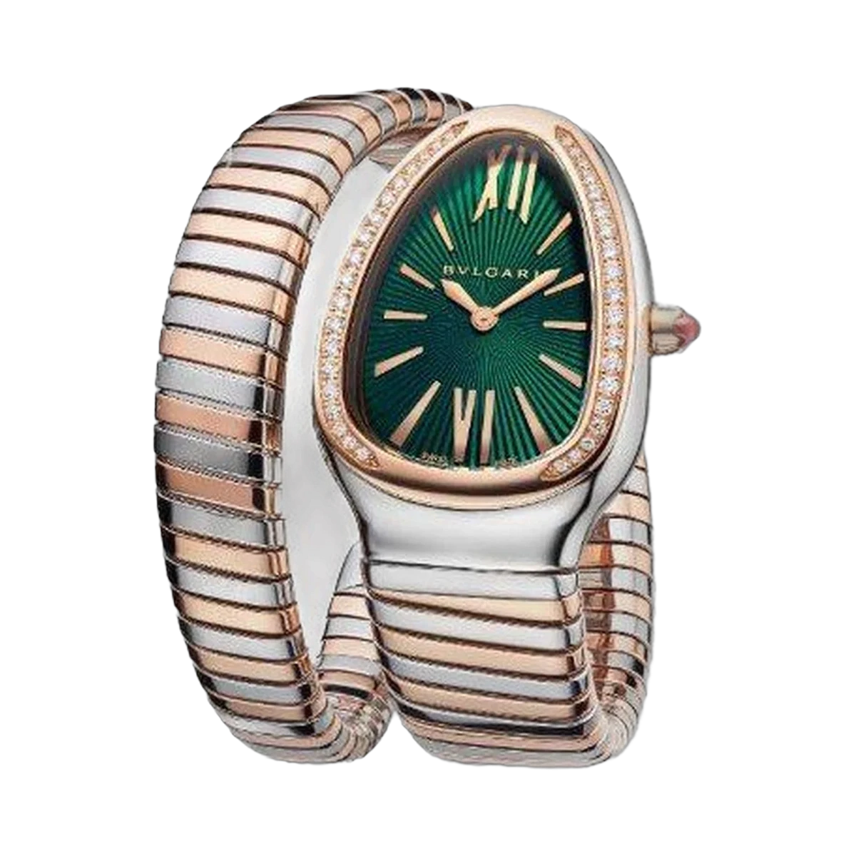 Bvlgari Serpenti Tubogas 18Kt Rose Gold With Diamonds 35Mm Ladies Watch
