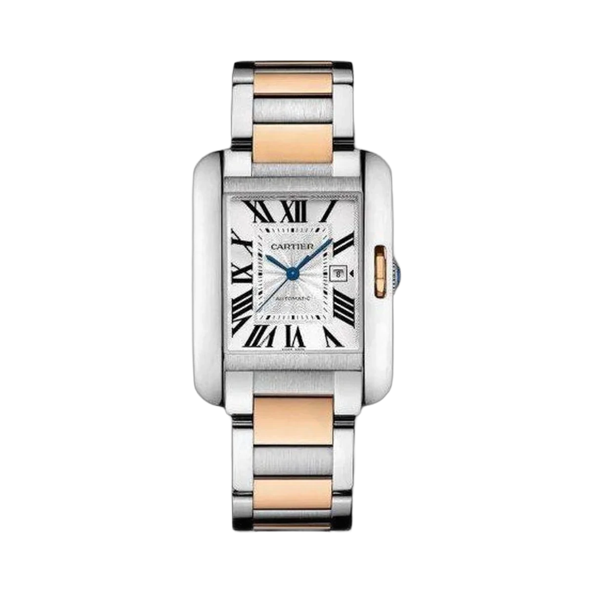Cartier Tank Anglaise Medium Edelstahl &Amp; Roségold 39,2 Mm x 29,8 Mm Damenuhr