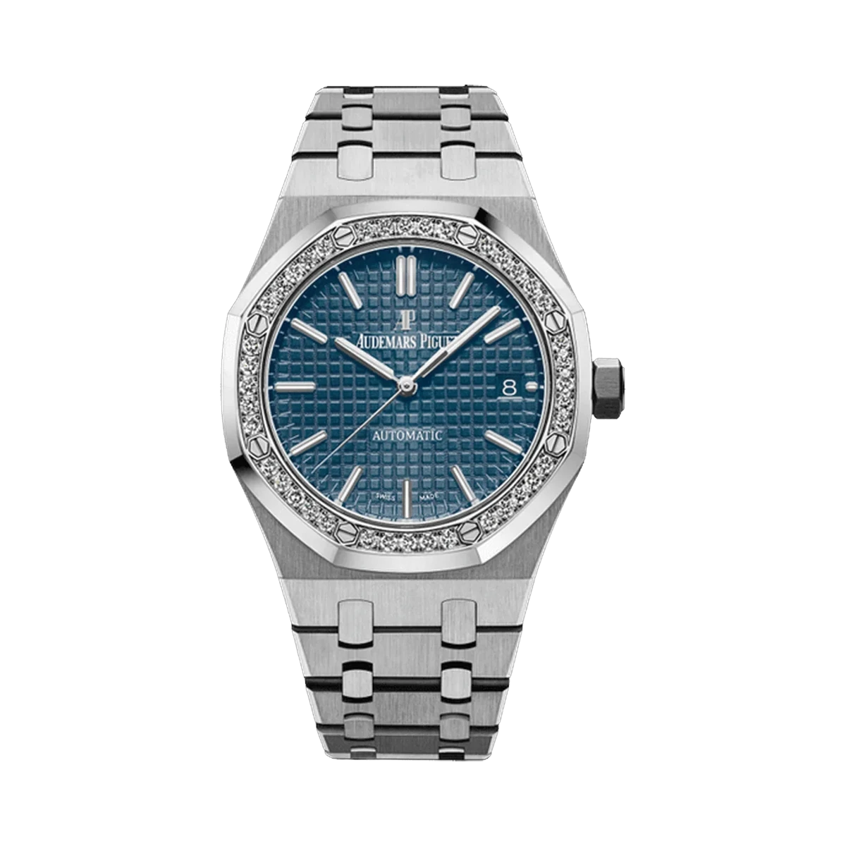 Audemars Piguet Royal Oak 15451ST.ZZ.1256ST.03 Blue Index Dial 37mm Stainless Steel Ladies Watch