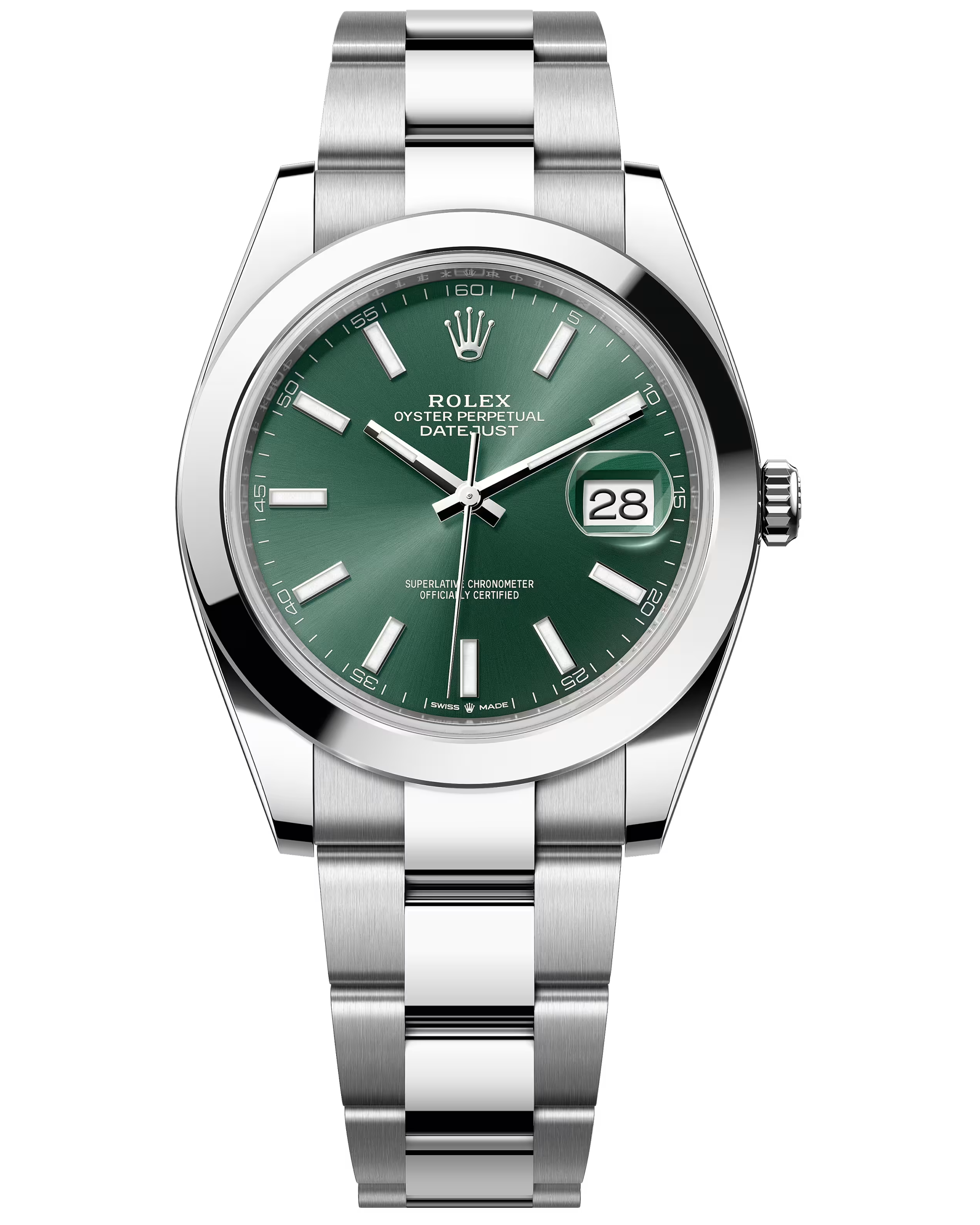 Rolex Datejust 126300-0019 Oyster Perpetual 41mm Mint Green Dial Mens Watch