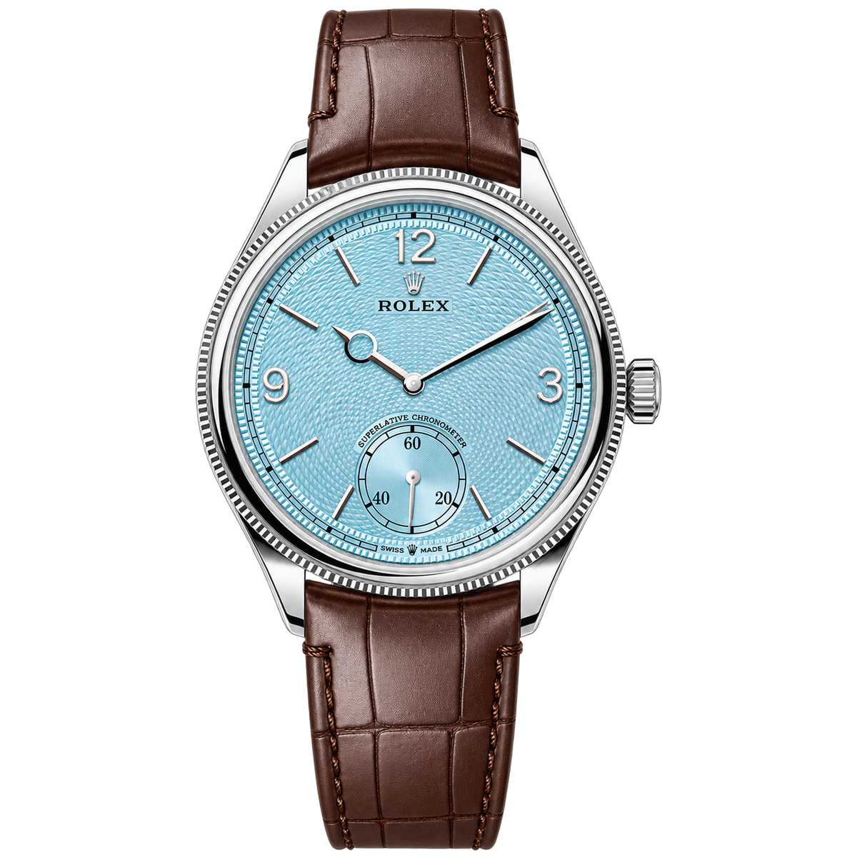 Rolex 1908 52506 39MM Ice Blue Dial Platinum