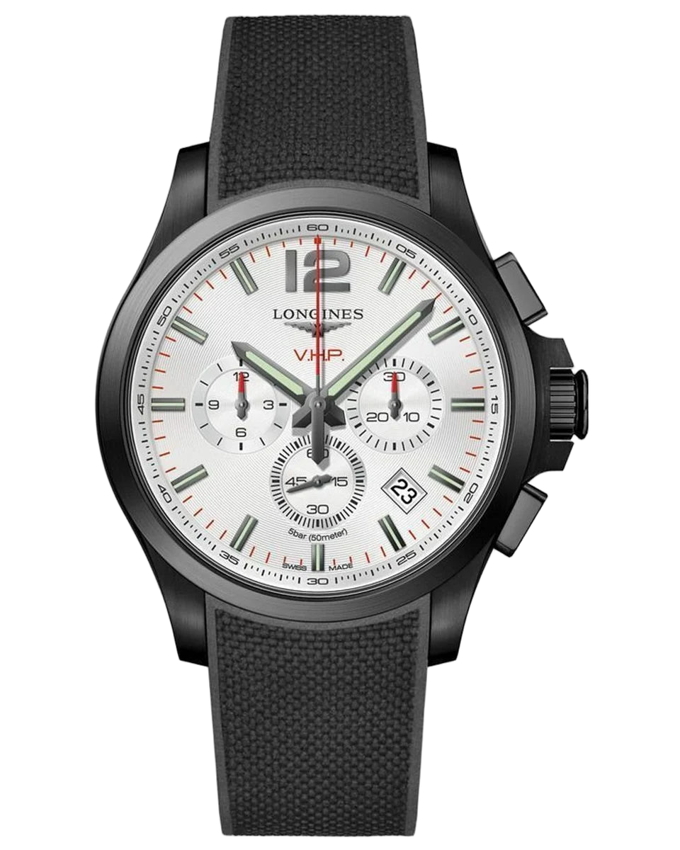 Longines Conquest L3.727.2.76.9 Chronograph Silver Dial 44mm Stainless Steel