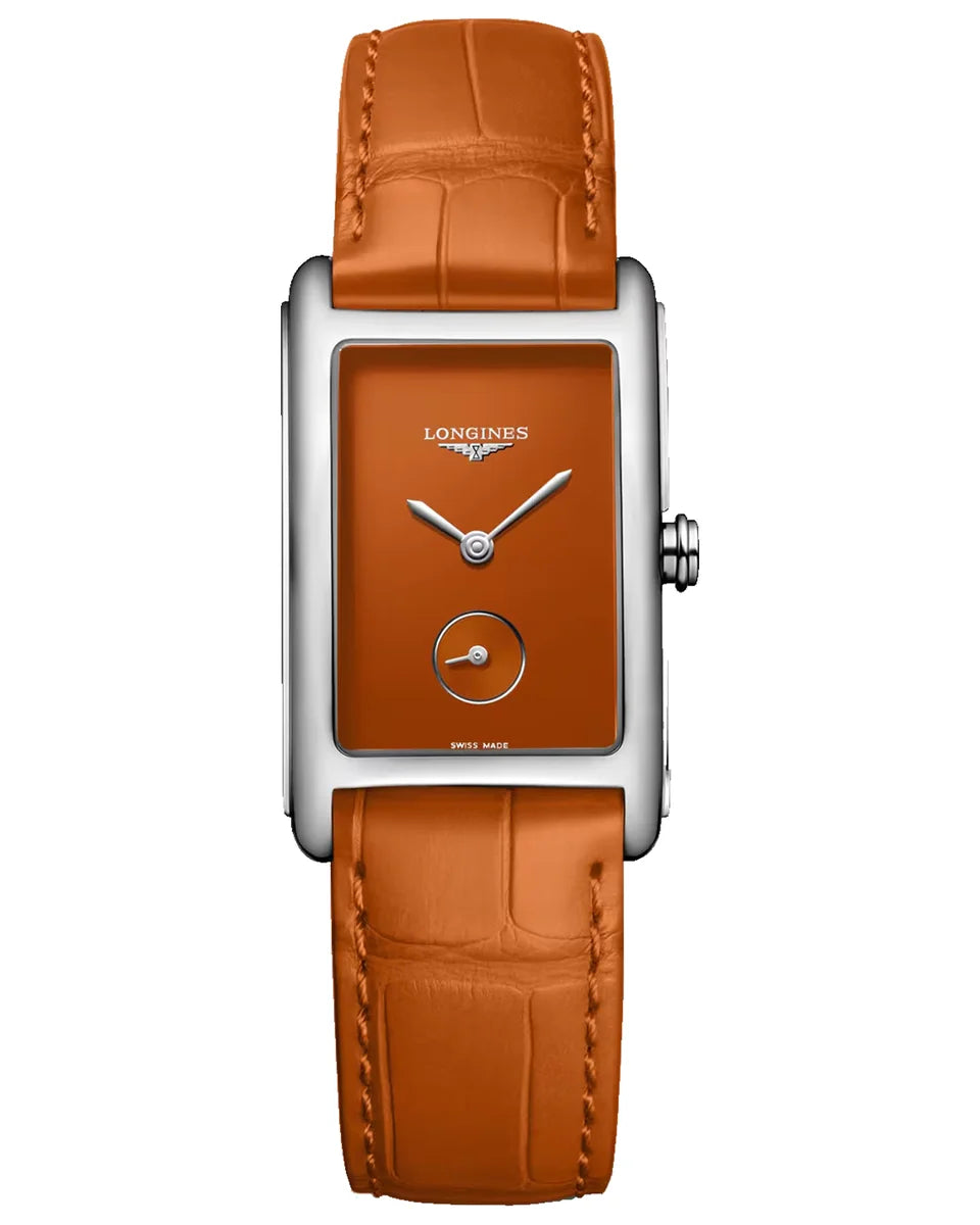 Longines Dolcevita L55124922 Quartz Orange Dial Stainless Steel