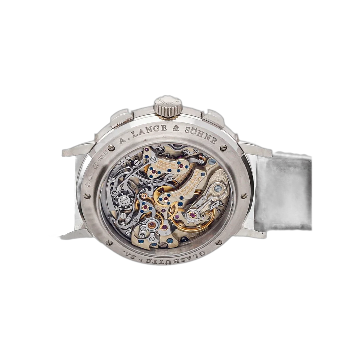 A. Lange & Sohne Lange 405.835 Platinum Datograph Baguette Diamonds Black Dial 41mm Men's Watch – additional product photo 3