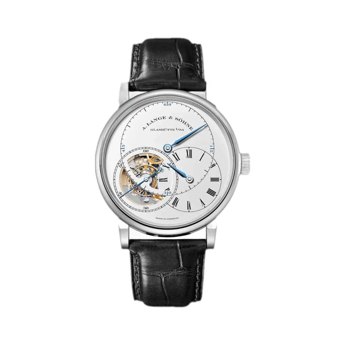 A Lange & Sohne Richard Lange Tourbillon 760.026F "Pour Le Merite" 18kt White Gold 42mm Men's Watch