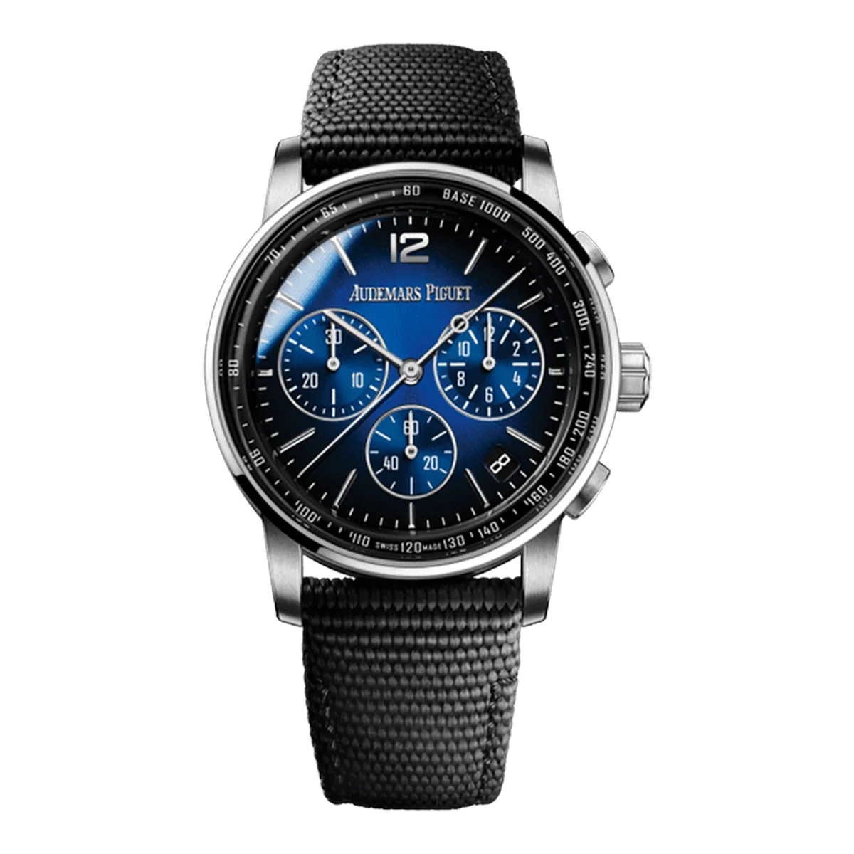 Audemars Piguet Code 11.59 26393Bc.Oo.A002Kb.01 Smoked Blue Lacquered Dial Chronograph 41Mm 18Kwhite Gold Men's Watch