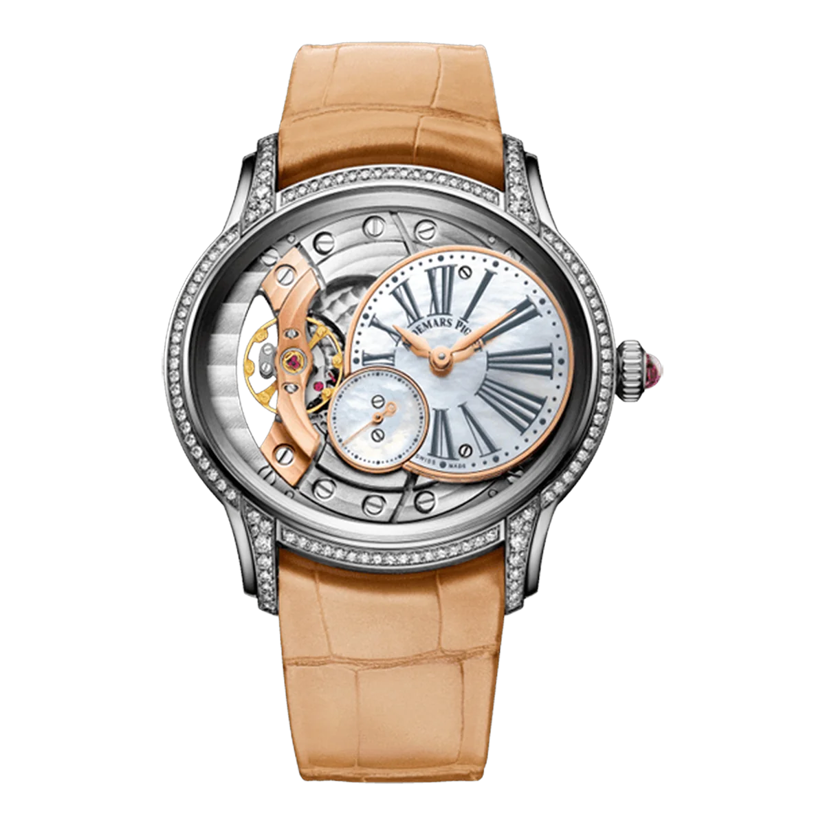 Audemars Piguet Millenary 77247BC.ZZ.A813CR.01 White Mother Of Pearl 39.5mm18Kt White Gold Watch