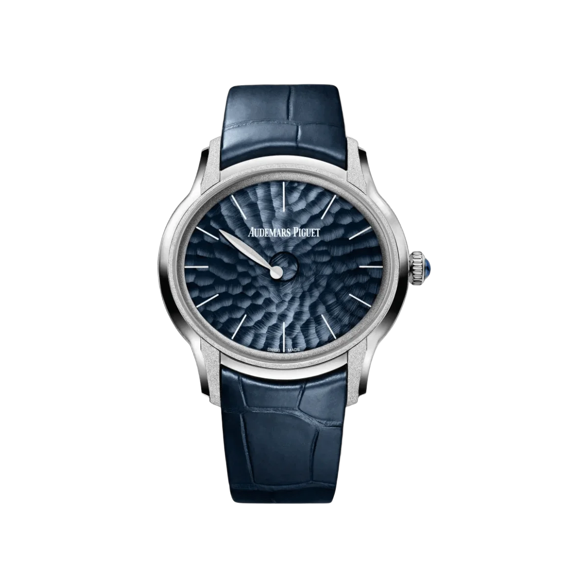 Audemars Piguet Millenary 77266BC.GG.A326CR.01 Frosted Gold Philosophique 39.5mm Blue Dial Womens Watch