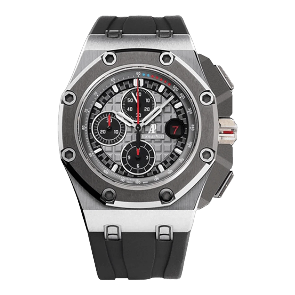 Audemars Piguet Offshore 26568Im.Oo.A004Ca.01 Anthracite Méga Tapisserie Dial Michael Schumacher Limited Edition Titanium Men's Watch