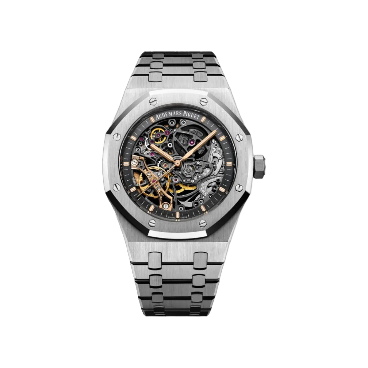 Audemars Piguet Royal Oak 15407St.OO.1220St.01 Double Balance Wheel Skeleton Dial