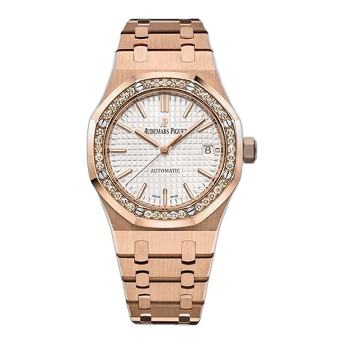 Audemars Piguet Royal Oak 15451OR.ZZ.1256OR.01.A White Index Dial 37mm 18K Rose Gold