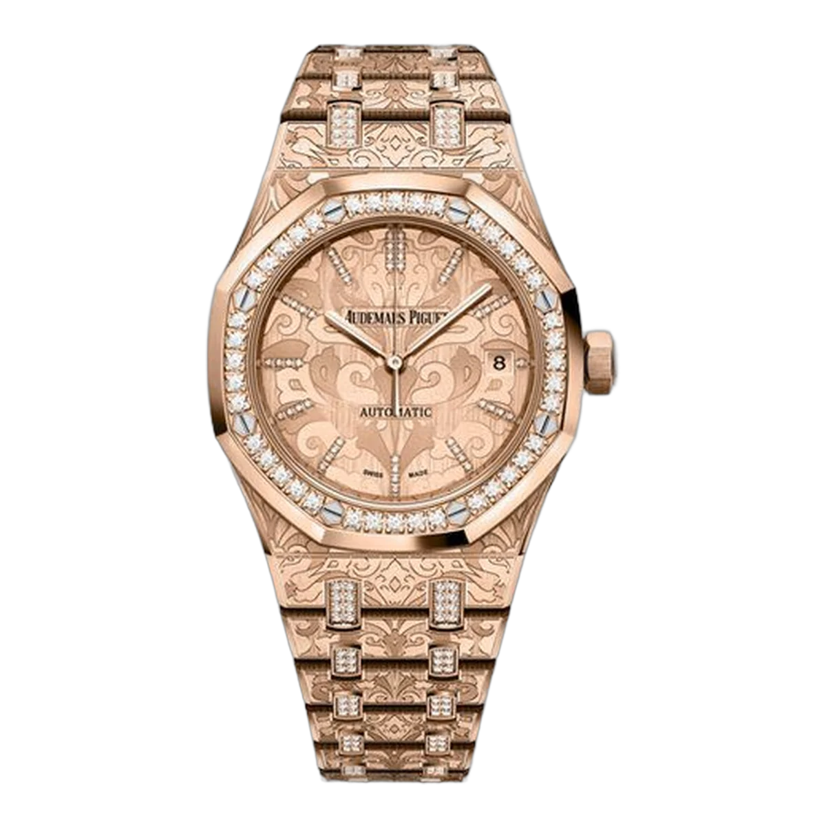 Audemars Piguet Royal Oak 15456Or.Zg.1251Or.01 Cashmere Special Edition Self Winding 37Mm Pink Gold Ladies Watch