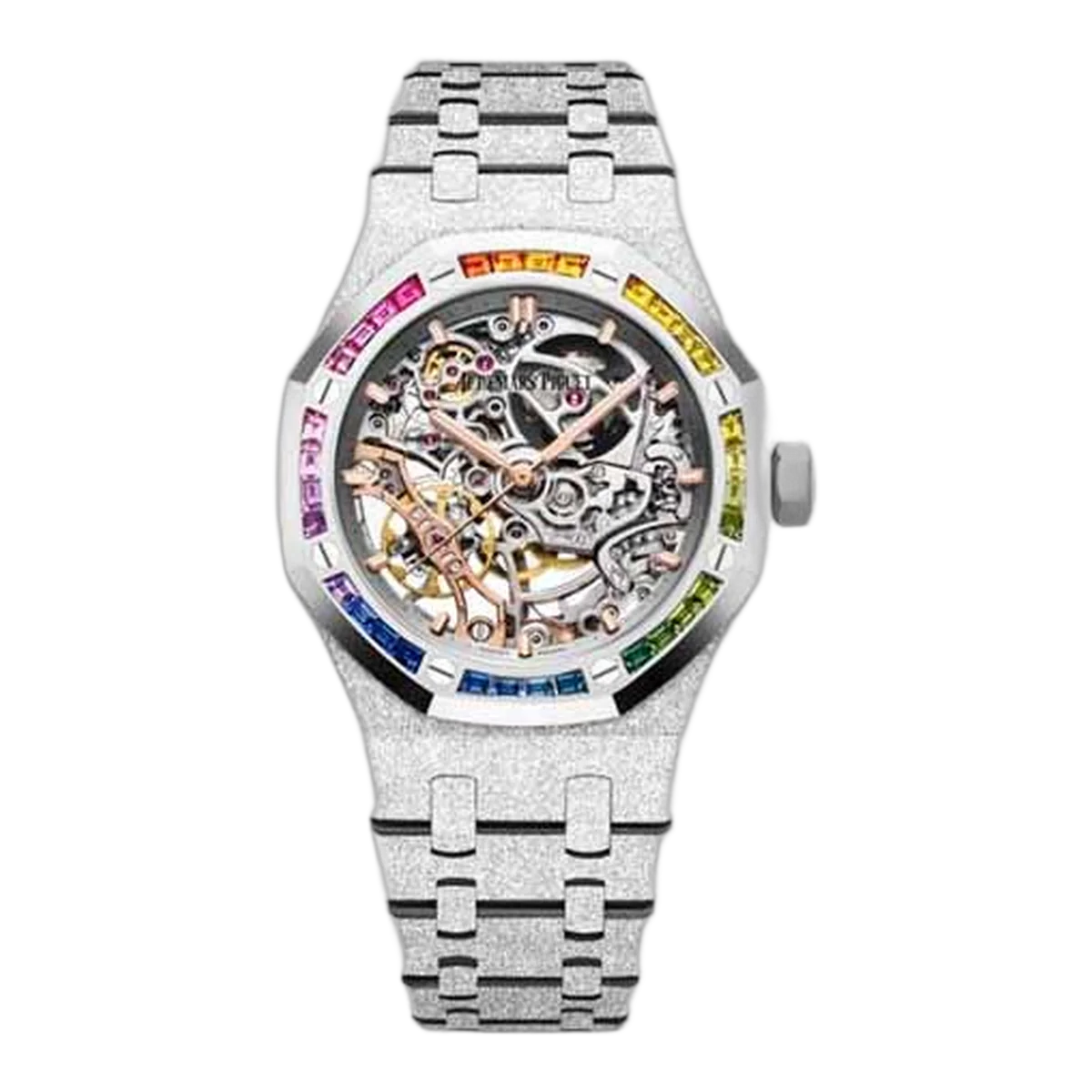 Audemars Piguet Royal Oak 15468BC.YG.1259BC.01 Frosted Gold Double Balance Wheel Openworked Watch
