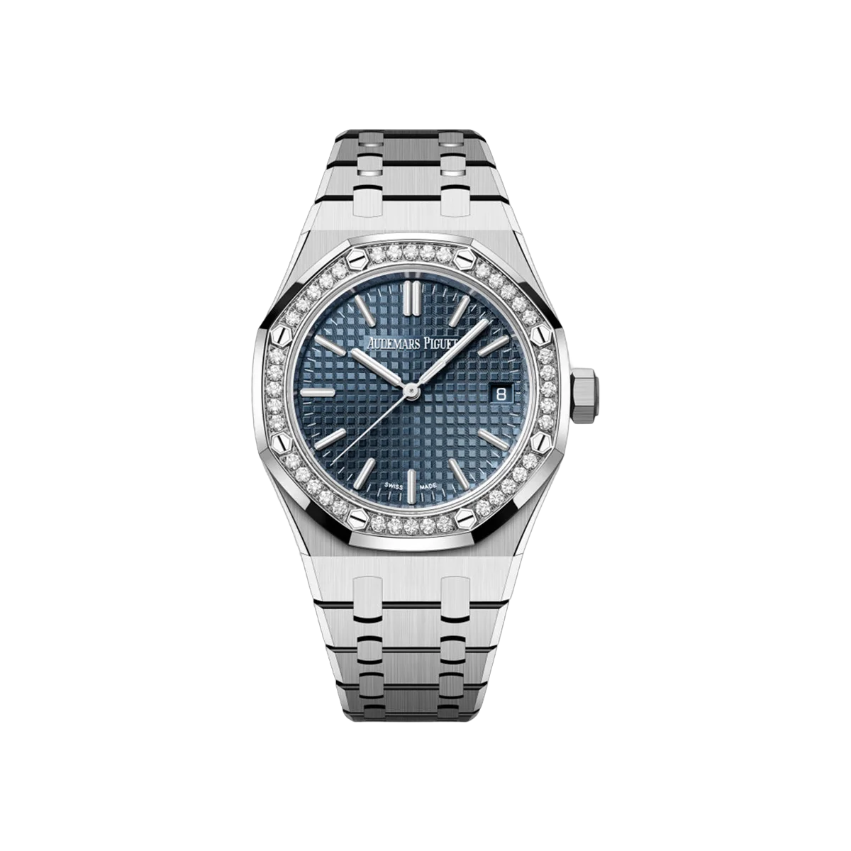 Audemars Piguet Royal Oak 15551ST.ZZ.1356ST.05 Self winding Stainless Steel 37mm Blue Dial Ladies Watch