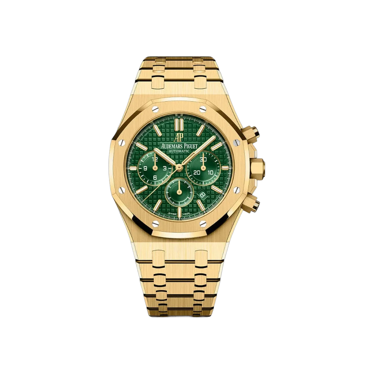 Audemars Piguet Royal Oak 26331BA.OO.1220BA.02 Yellow Gold 41mm Green Dial Men's Watch