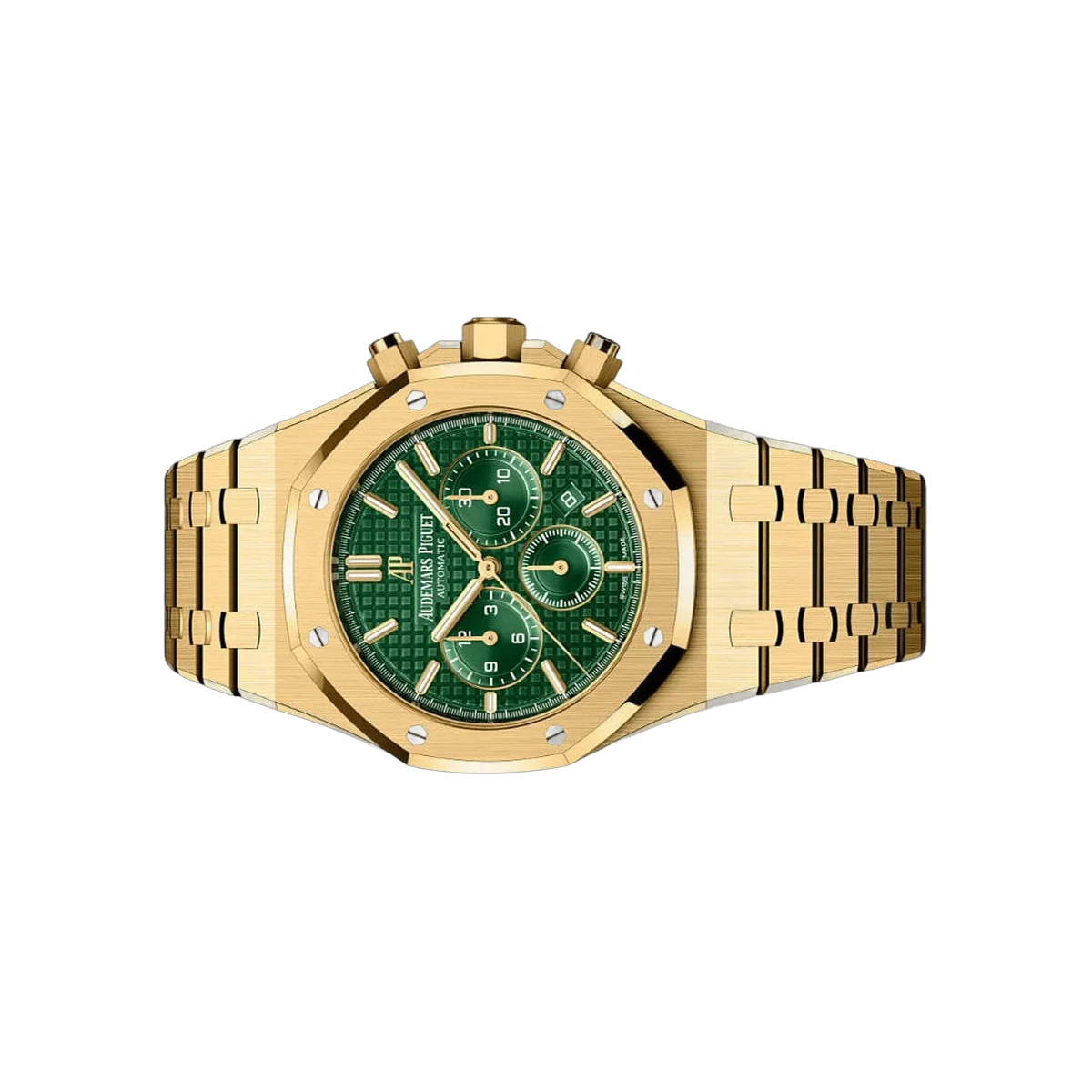 Audemars Piguet Royal Oak 26331BA.OO.1220BA.02 Yellow Gold 41mm Green Dial Men's Watch – additional product photo 2