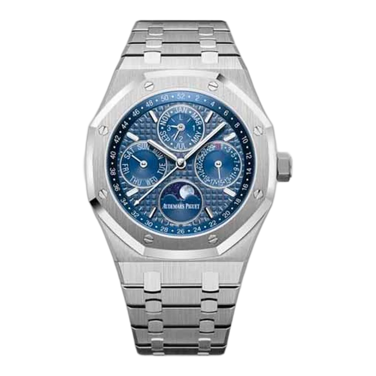 Audemars Piguet Royal Oak 26574St.Oo.1220St.02 Perpetual Calendar Blue Dial 41Mm Stainless Steel Men's Watch