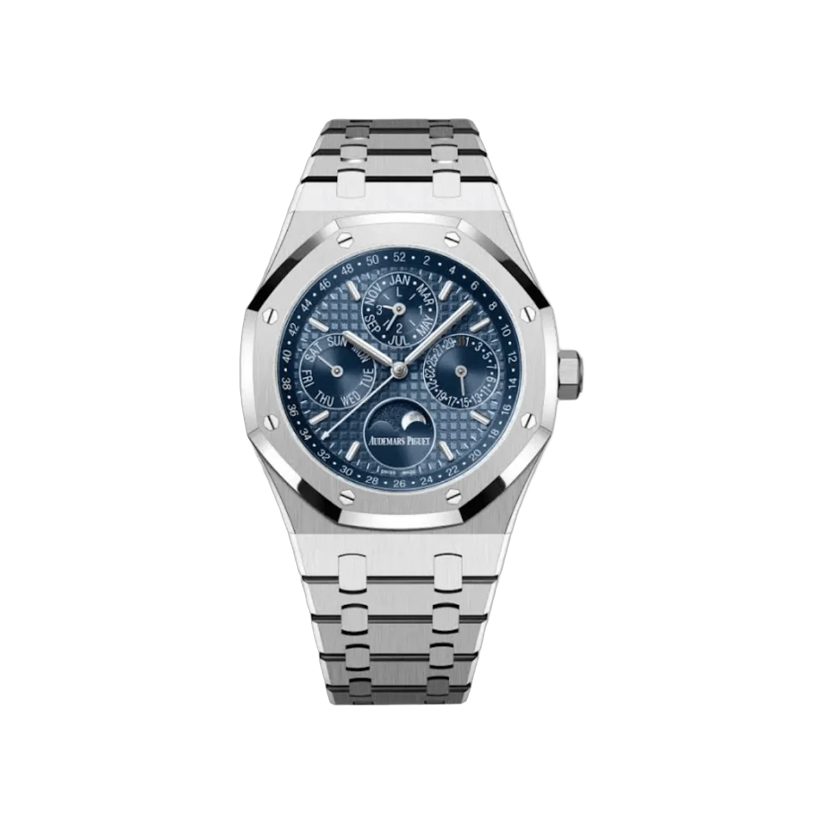 Audemars Piguet Royal Oak 26574ST.OO.1220ST.03 Perpetual Calendar Blue Dial 41mm Mens Watch