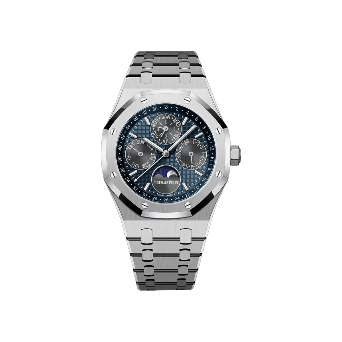 Audemars Piguet Royal Oak 26574TI.OO.1220TI.01 Perpetual Calendar Titanium 41mm Blue Dial Men's Watch