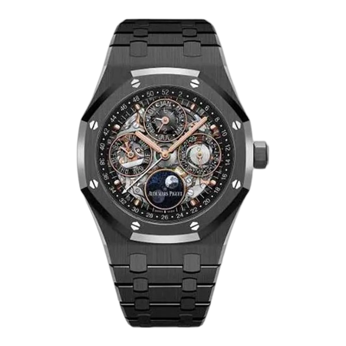 Audemars Piguet Royal Oak 26585CE.OO.1225CE.01 Perpetual Calendar Open Worked 41Mm Ceramic Men's Watch