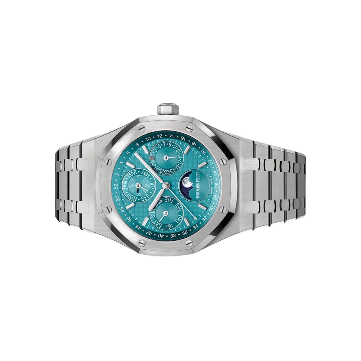 Audemars Piguet Royal Oak 26613ST.OO.1220ST.01 Perpetual Calendar UAE Edition Stainless Steel Turquoise Blue Dial 41mm Men's Watch – additional product photo 2