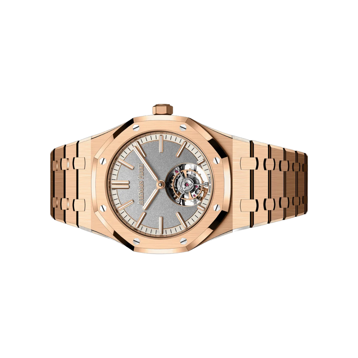 Audemars Piguet Royal Oak 26730OR.OO.1320OR.05 Flying Tourbillon Pink Rose Gold 41mm Gray Dial Mens Watch – additional product photo 3