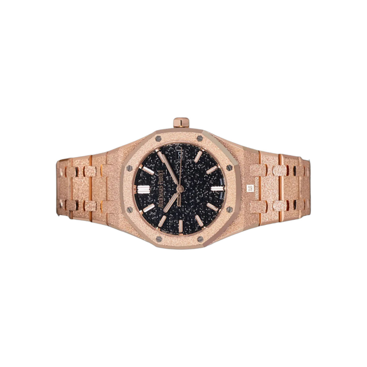 Audemars Piguet Royal Oak 77450OR.GG.1361OR.02 Frosted Rose Gold with 34mm Black "Pixel” Dial Ladies Watch – additional product photo 2