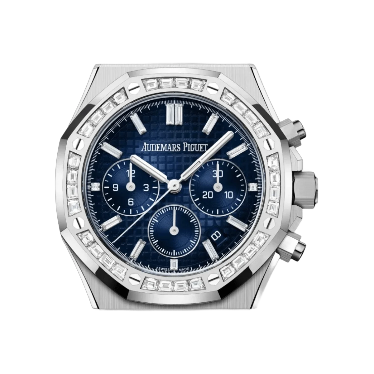 Audemars Piguet Royal Oak Chronograph 26715BC.ZZ.1356BC.01 White Gold Diamond Bezel 38mm Blue Dial Mens Watch – additional product photo 2