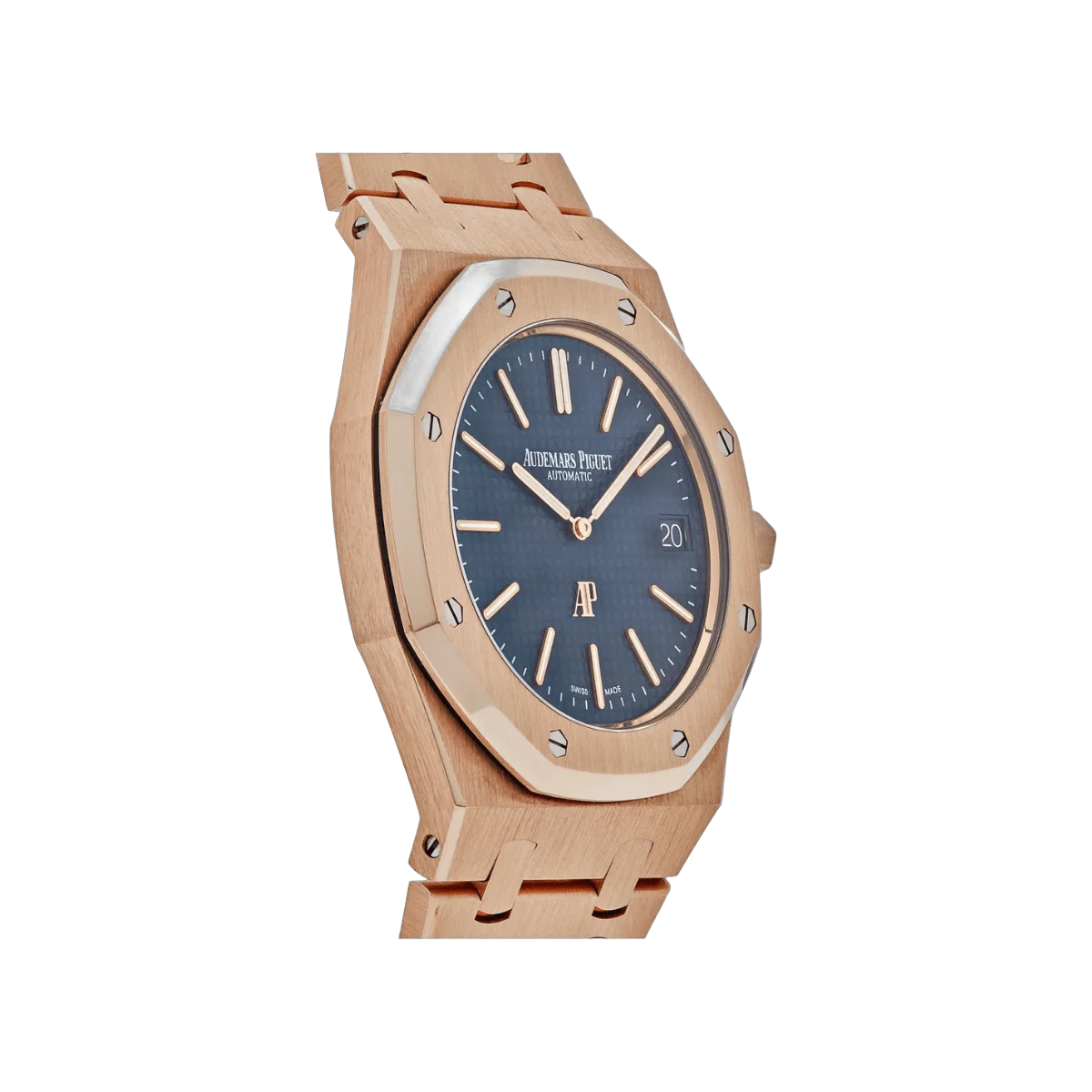 Audemars Piguet Royal Oak Jumbo Extra-Thin 15202OR.OO.1240OR.01 18K Rose Gold 39mm Blue Dial Men's Watch – additional product photo 3