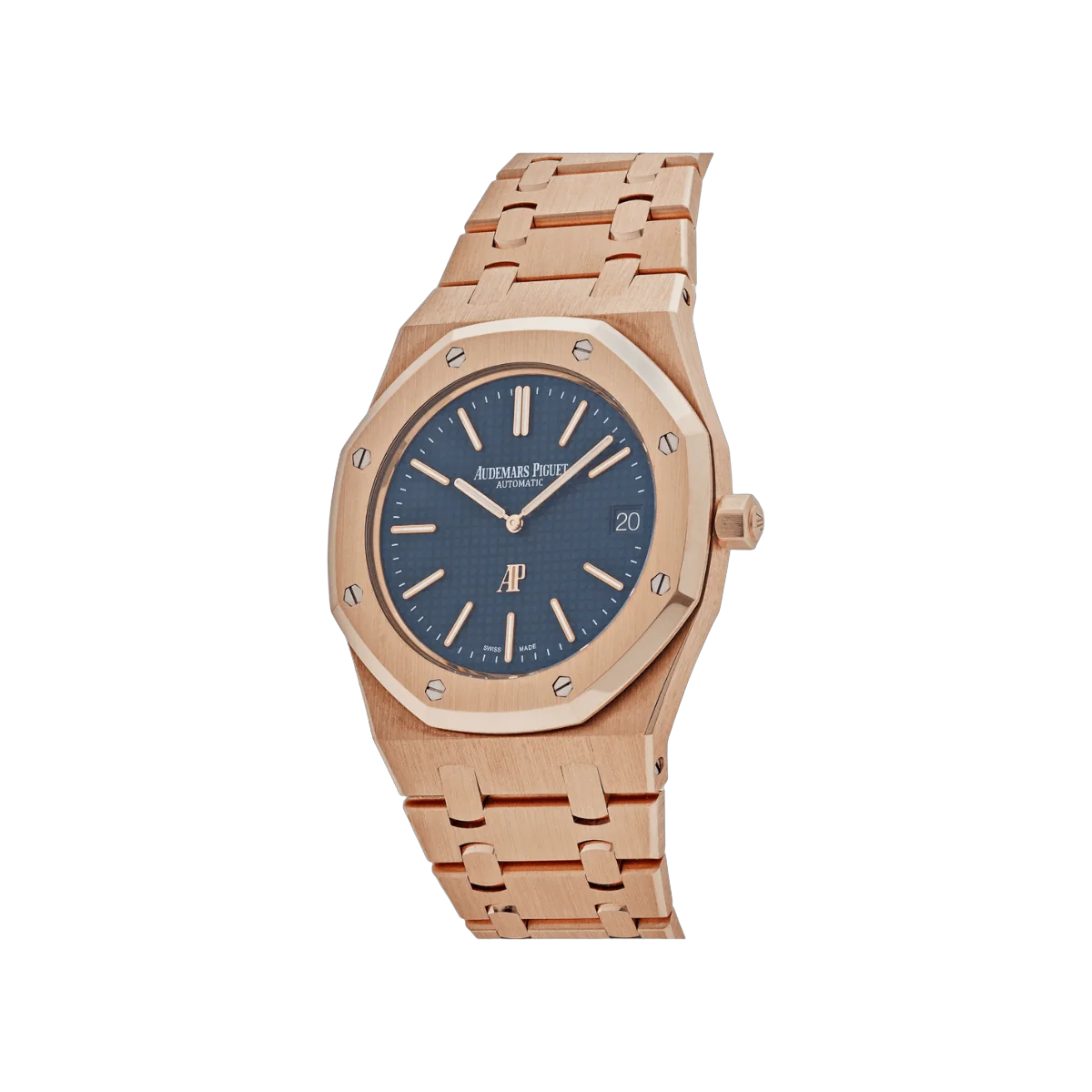 Audemars Piguet Royal Oak Jumbo Extra-Thin 15202OR.OO.1240OR.01 18K Rose Gold 39mm Blue Dial Men's Watch – additional product photo 4