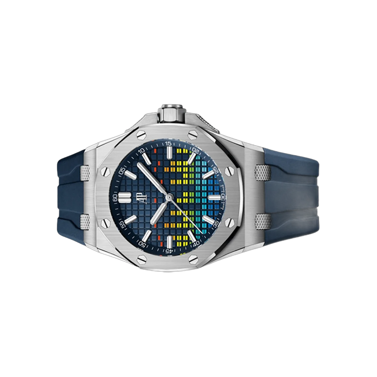 Audemars Piguet Royal Oak Offshore 15600TI.OO.A343CA.01 Music Edition Self-Winding 43mm Titanium Blue Rubber Straps Men's Watch – additional product photo 2