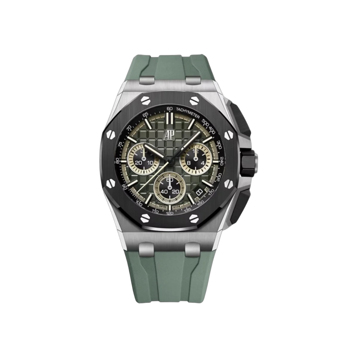 Audemars Piguet Royal Oak Offshore 26420IO.OO.A402CA.01 Titanium 43mm Green Khaki Dial Men's Watch