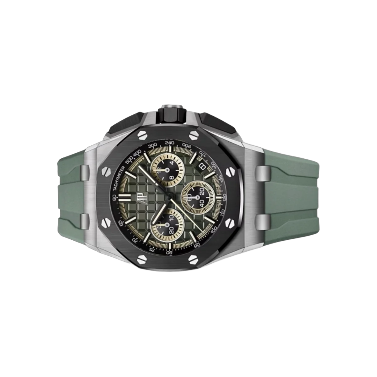 Audemars Piguet Royal Oak Offshore 26420IO.OO.A402CA.01 Titanium 43mm Green Khaki Dial Men's Watch – additional product photo 2