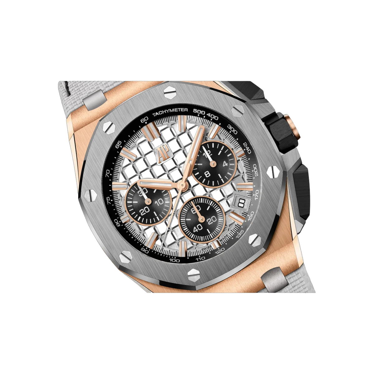 Audemars Piguet Royal Oak Offshore 26420OI.OO.A015VE.01 Chronograph 43mm Pink Rose Gold Titanium Bezel Grey – additional product photo 2