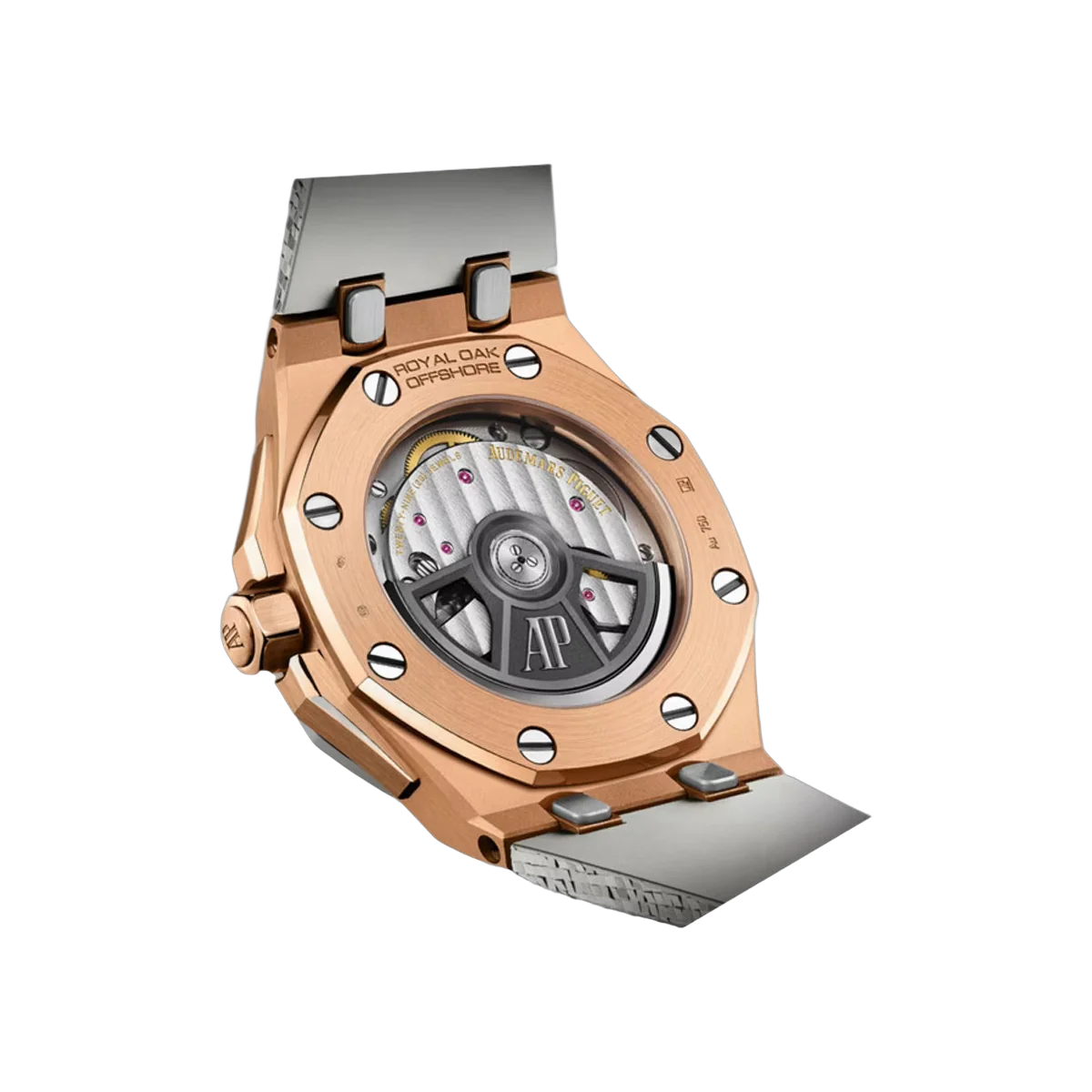 Audemars Piguet Royal Oak Offshore 77605OK.OO.A101CA.01 Pink Gold 37mm The Ivory-hued Grande Tapisserie Dial Ladies Watch – additional product photo 3