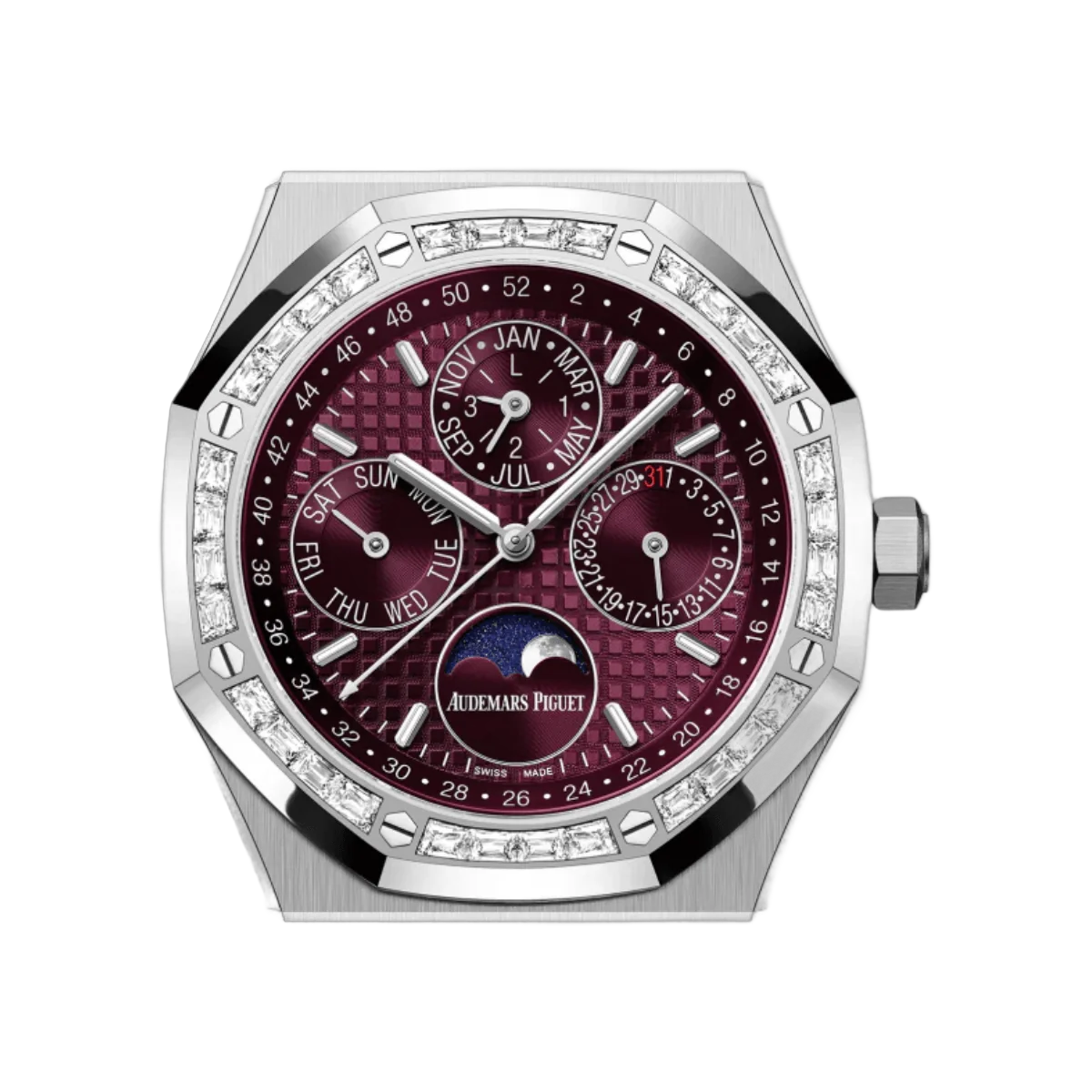 Audemars Piguet Royal Oak Perpetual Calendar 26598BC.ZZ.1220BC.01 'Special Edition' White Gold 41mm Burgundy Purple Dial Mens Watch – additional product photo 3