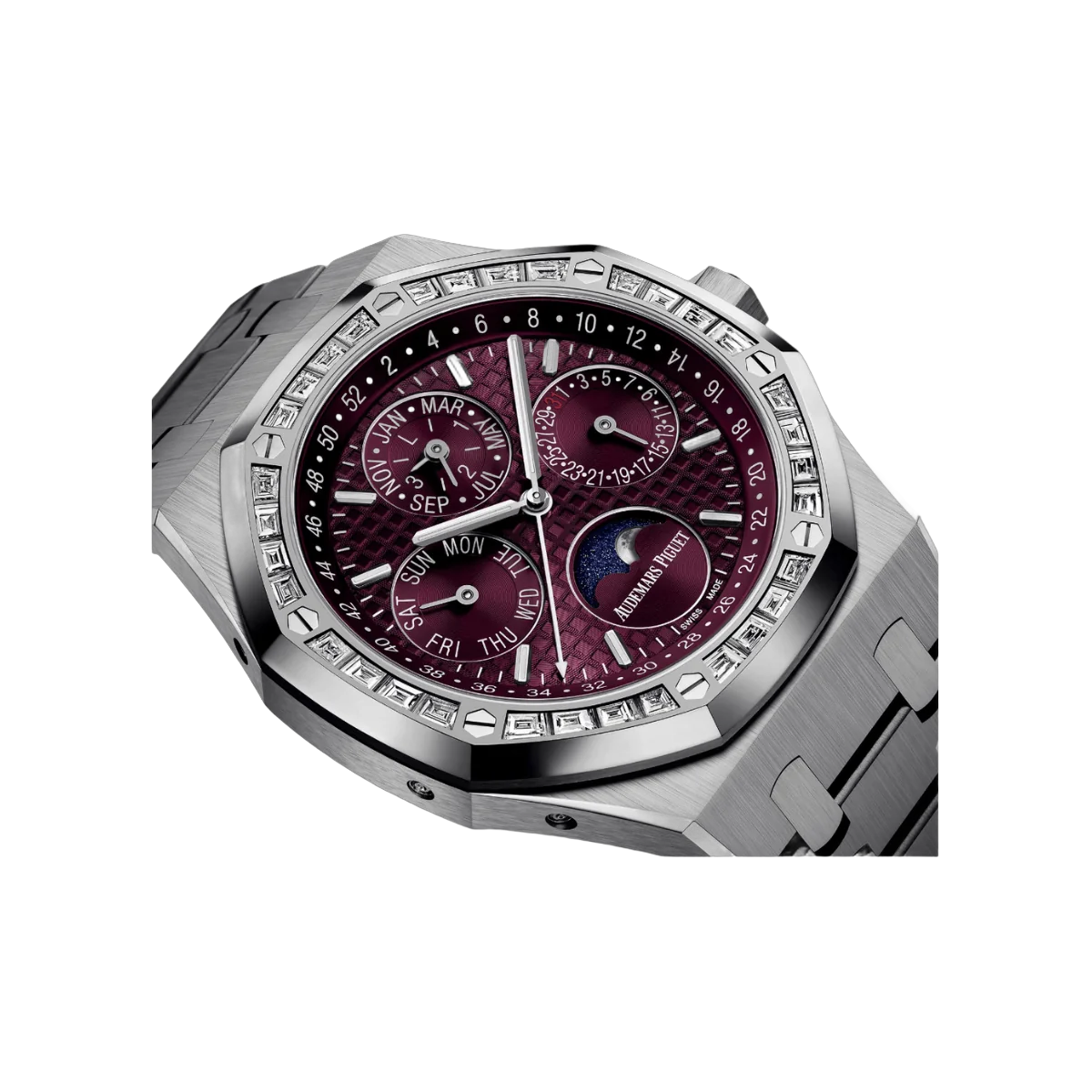 Audemars Piguet Royal Oak Perpetual Calendar 26598BC.ZZ.1220BC.01 'Special Edition' White Gold 41mm Burgundy Purple Dial Mens Watch – additional product photo 4