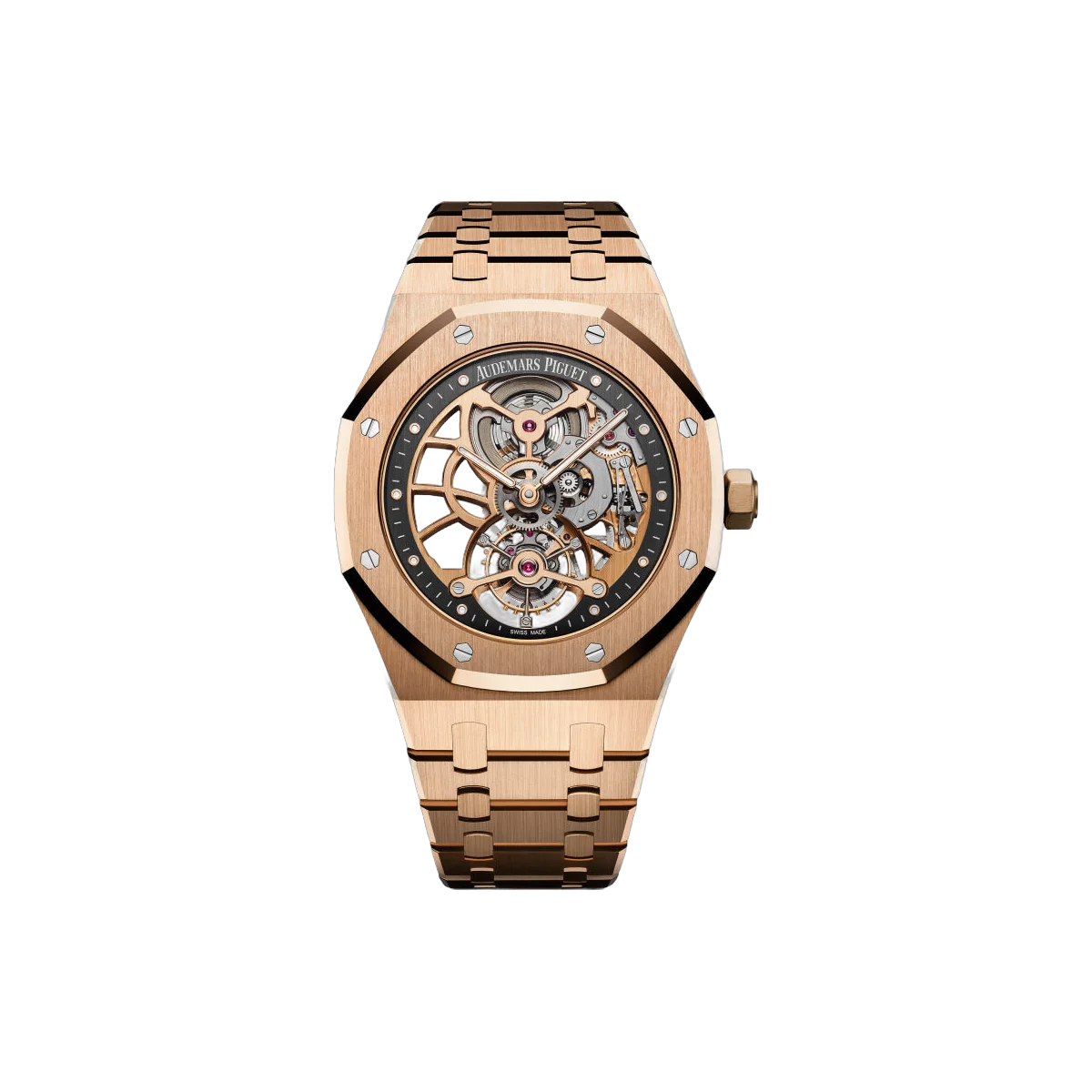 Audemars Piguet Royal Oak Tourbillon Extra-Thin Openworked 26518OR.OO.1220OR.01 Skeleton Rose Gold 41mm Hand-Wound