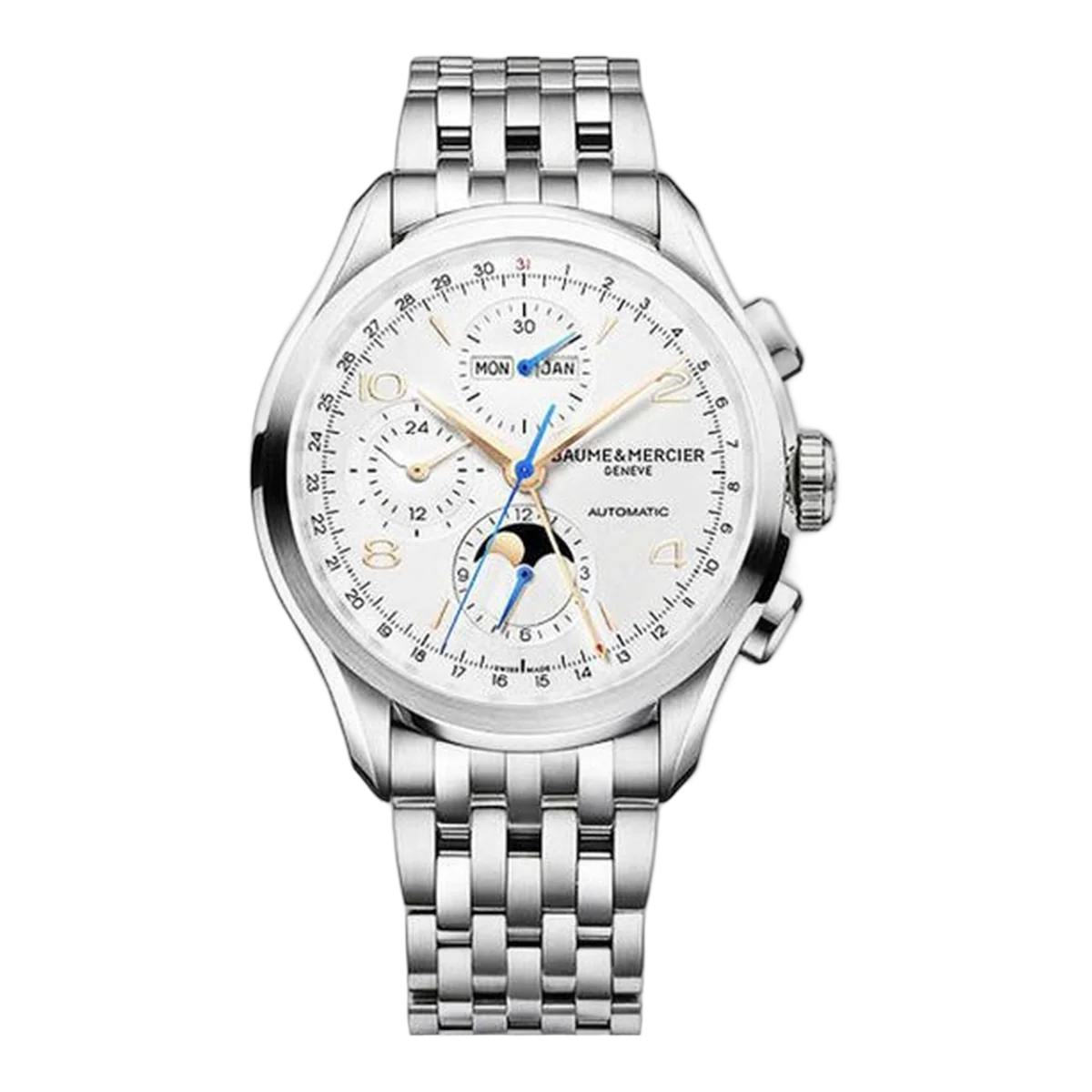 Baume &Amp; Mercier Clifton Core Chrono 43Mm Stainless Steel Men's Watch