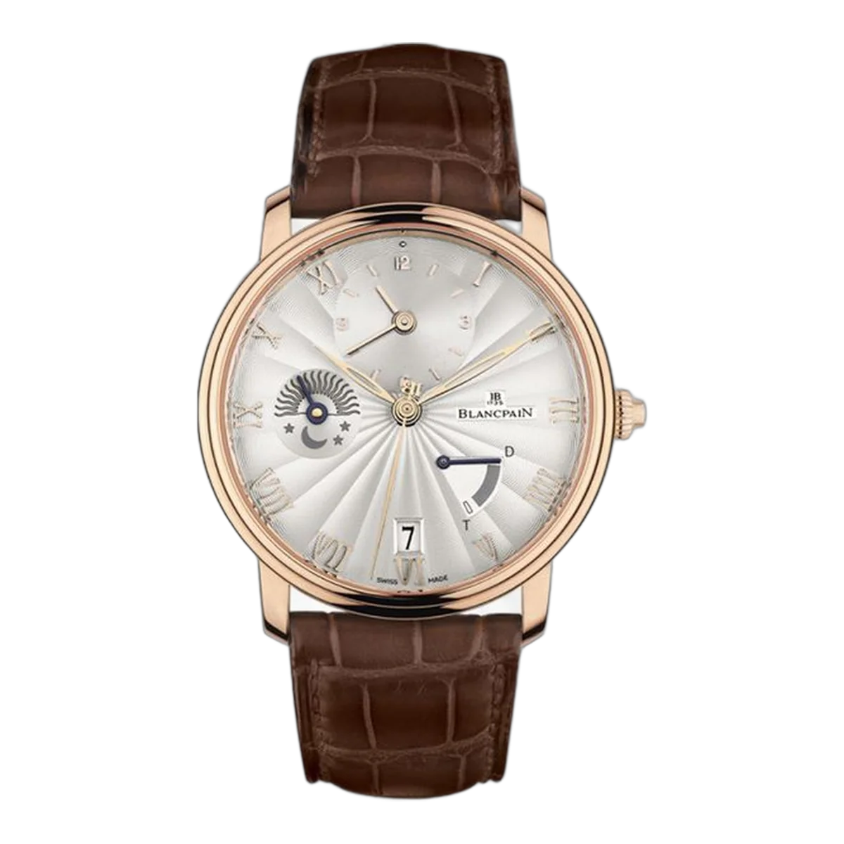 Blancpain Villeret Half Timezone Mens Watch Ref. 6665-3642-55B