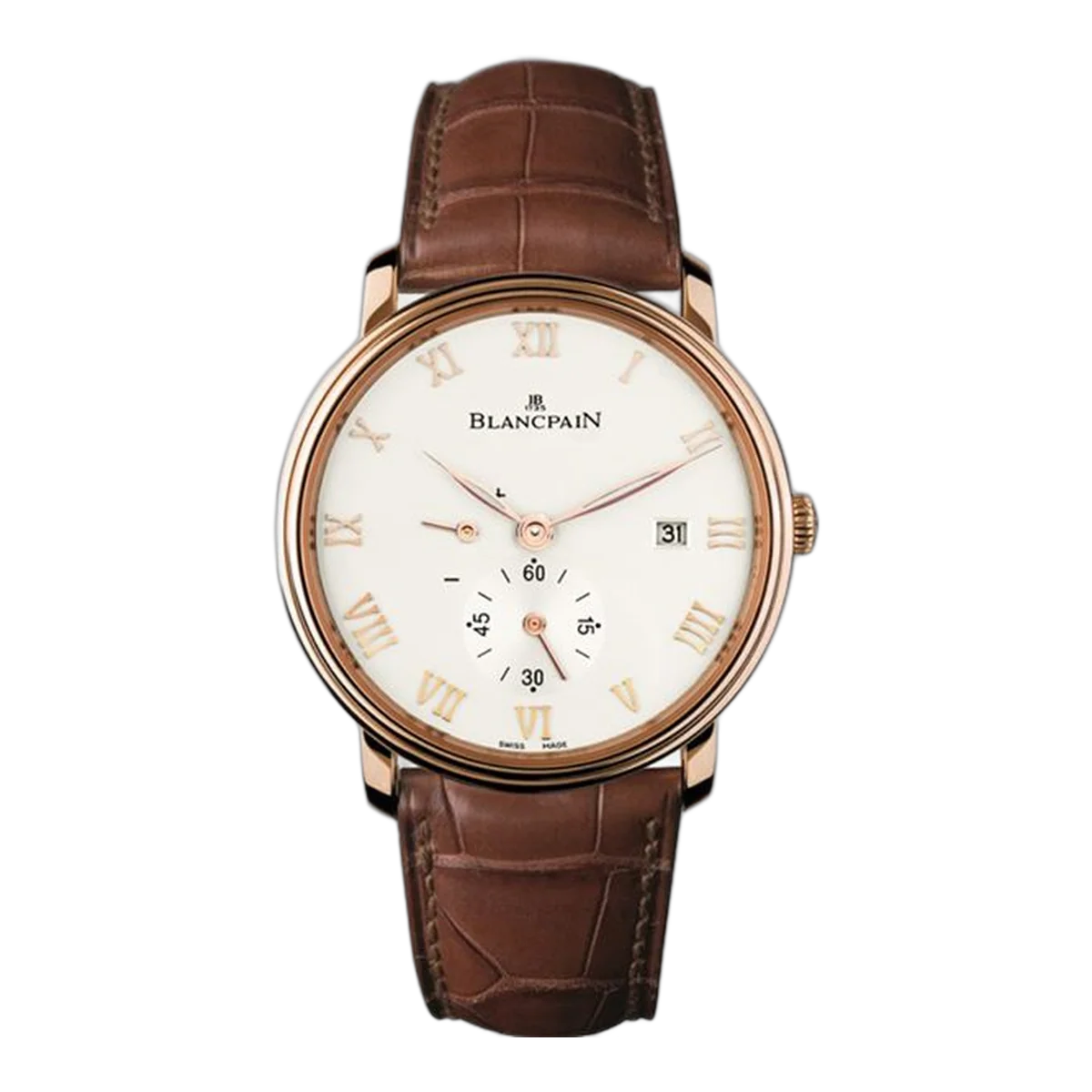 Blancpain Villeret Small Seconds Date &Amp; Power Reserve Mechanical Mens Watch Ref. 6606-3642-55B