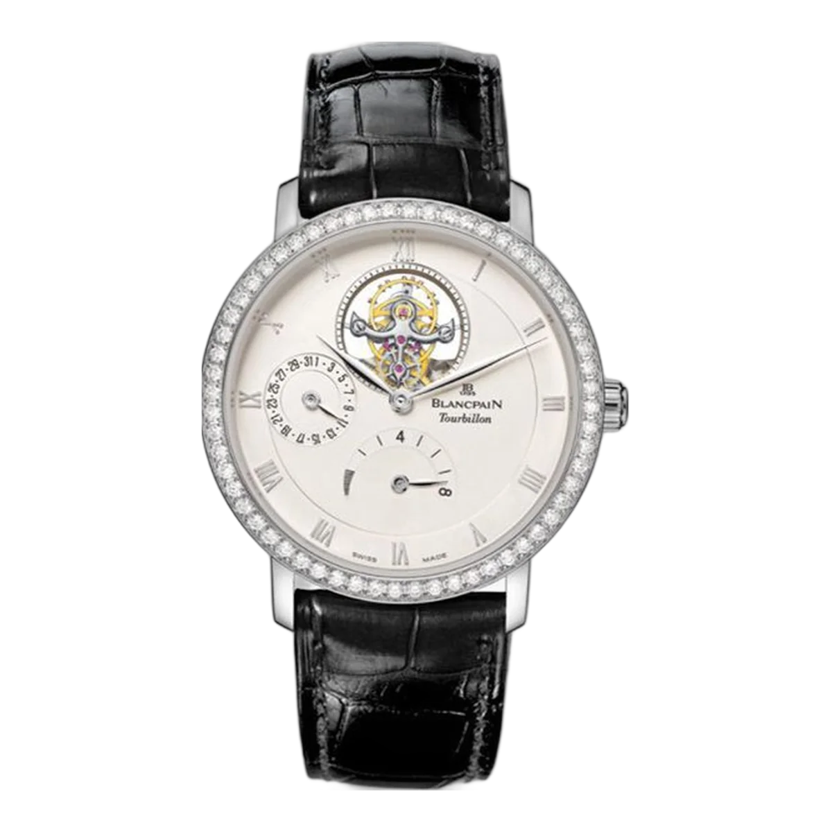 Blancpain Villeret Tourbillon 8 Day Power Reserve Mens Watch Ref. 6025-1942-55B