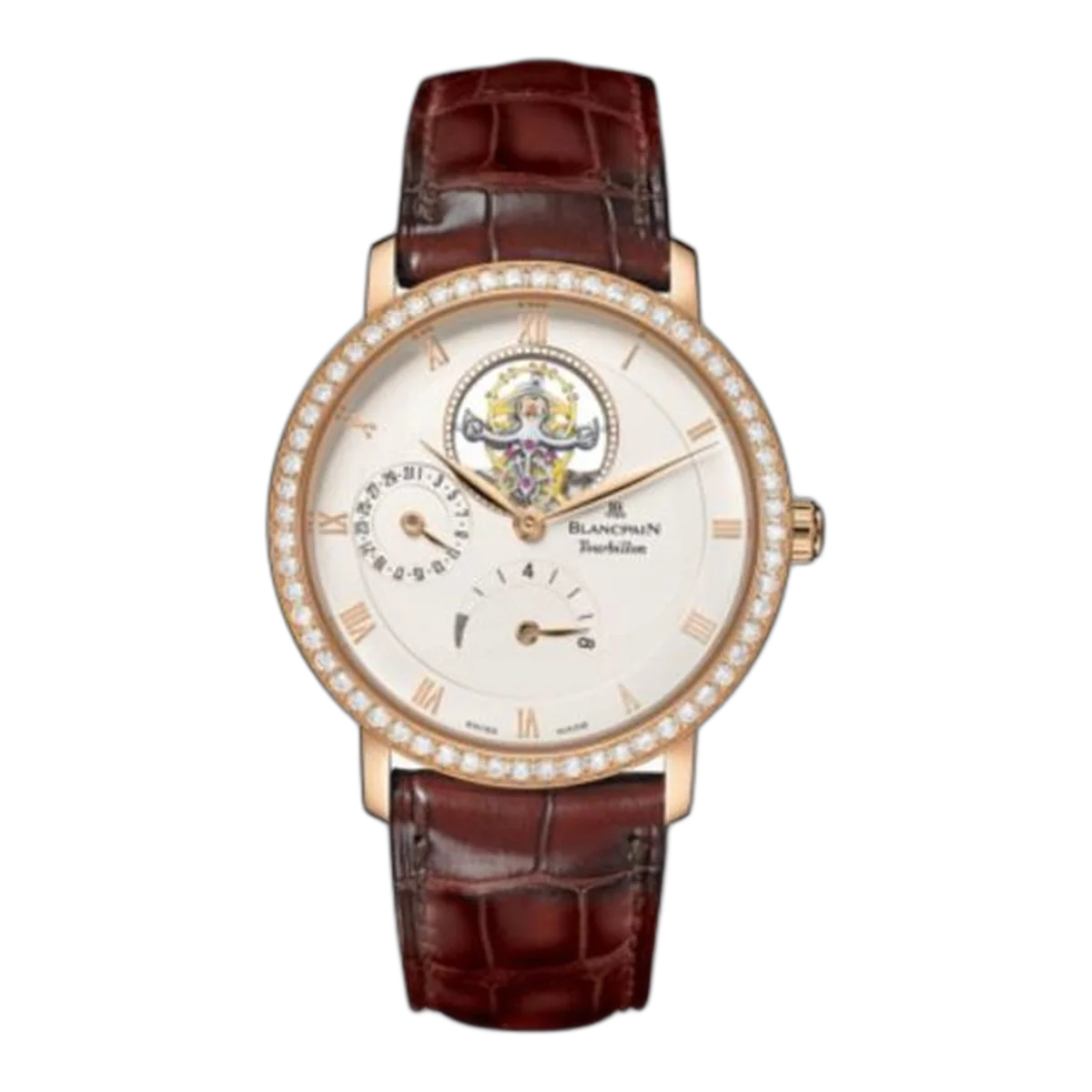 Blancpain Villeret Tourbillon 8 Day Power Reserve Mens Watch Ref. 6025-2942-55B