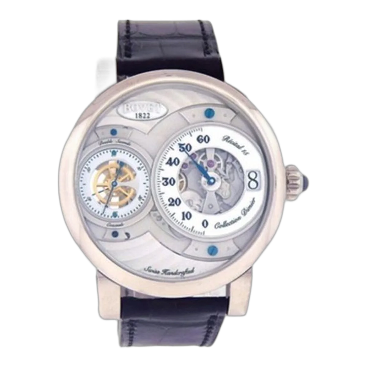 Bovet Dimier Collection 18K White Gold Skeleton Mechanical Men's Watch Ref. Dtr1542Wg000W101