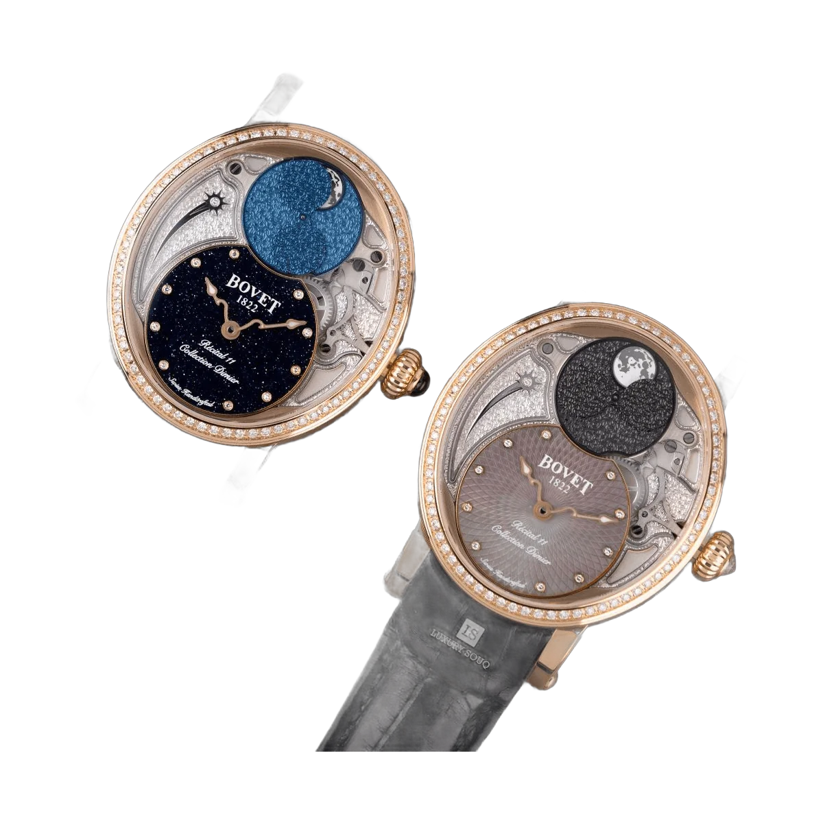 Bovet Dimier Recital 11 R110001-SD1 Miss Alexandra Moon Phase Pink Gold 41mm Silver Dial Womens Watch – additional product photo 4