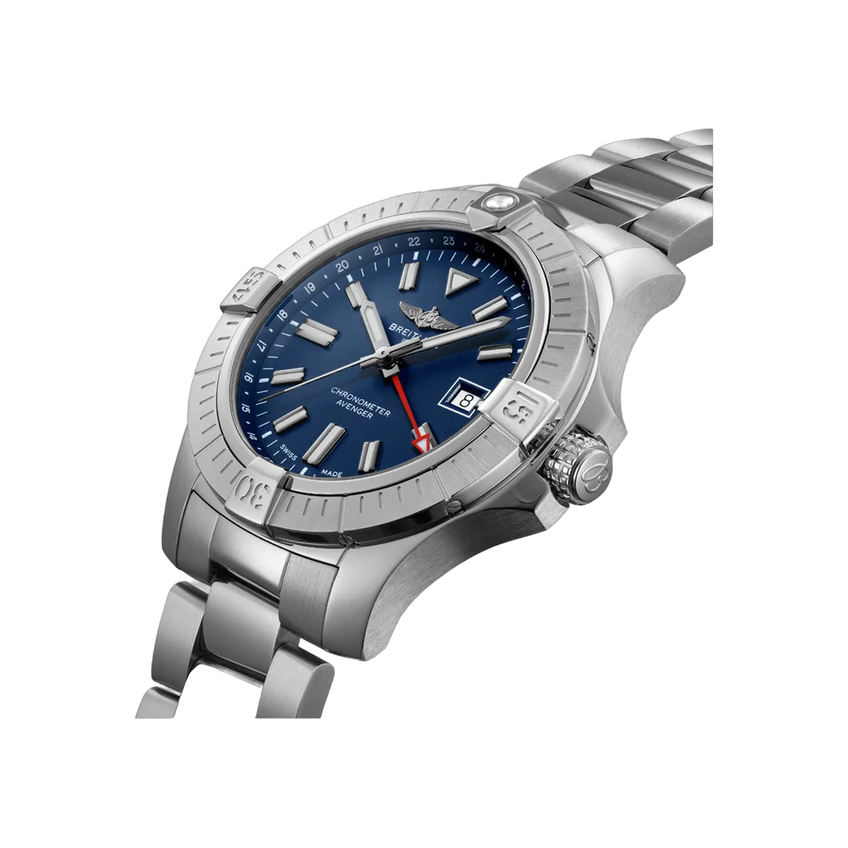 Breitling Avenger A32395101C1A1 Stainless Steel GMT 45mm Blue Dial Men's Watch – additional product photo 2