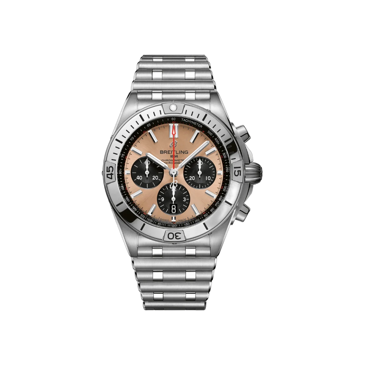 Breitling Chronomat B01 AB0134101K1A1 Stainless Steel 42mm Brown Dial Mens Watch