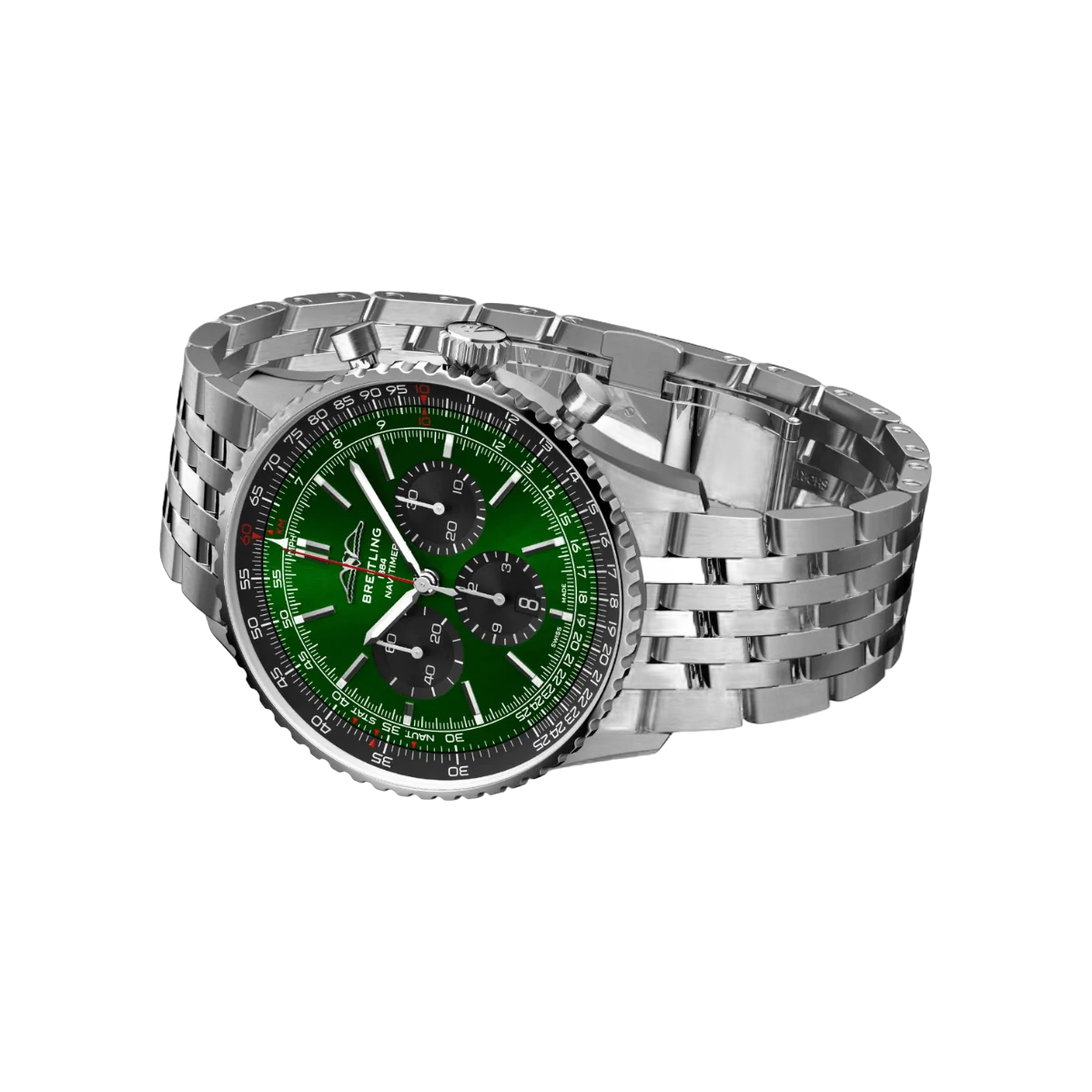 Breitling Navitimer B01 Chronograph AB0137241L1A1 Stainless Steel 46mm Green Dial Mens Watch – additional product photo 3