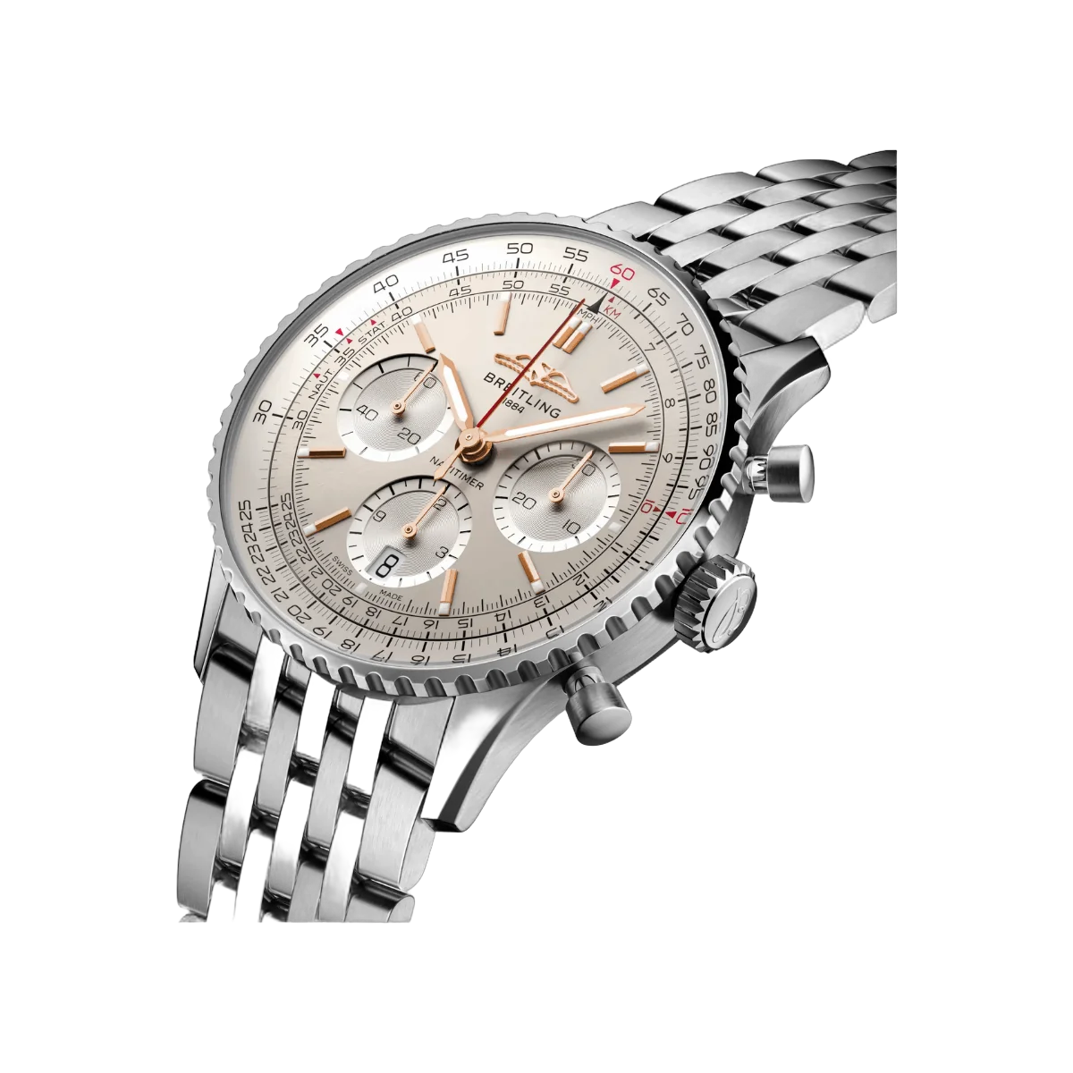 Breitling Navitimer B01 Chronograph AB0139211G1A1 41mm Silver Dial Mens Watch – additional product photo 4
