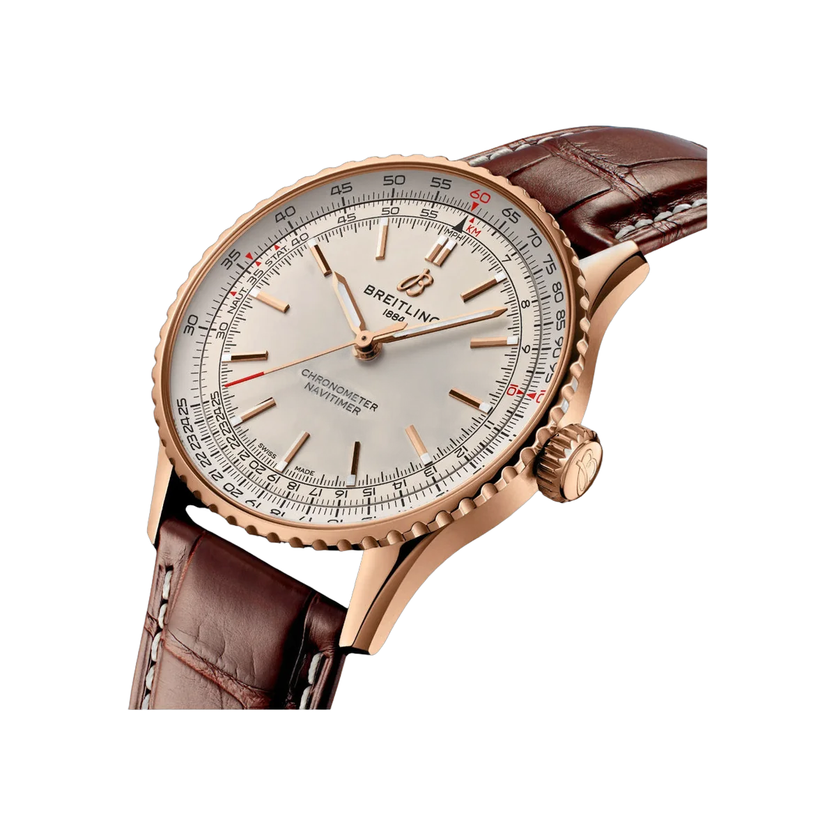Breitling Navitimer R17329F41G1P1 18k Red Gold 41mm Cream Dial Men's Watch – additional product photo 2